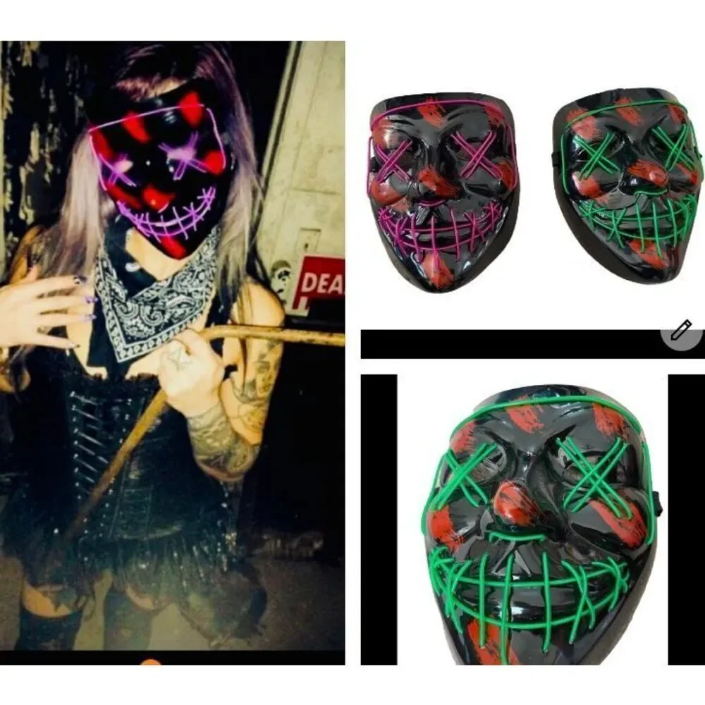 Lot Of 2 Halloween Masks Dressup Cosplay Costume Horror Spooky Dress Up